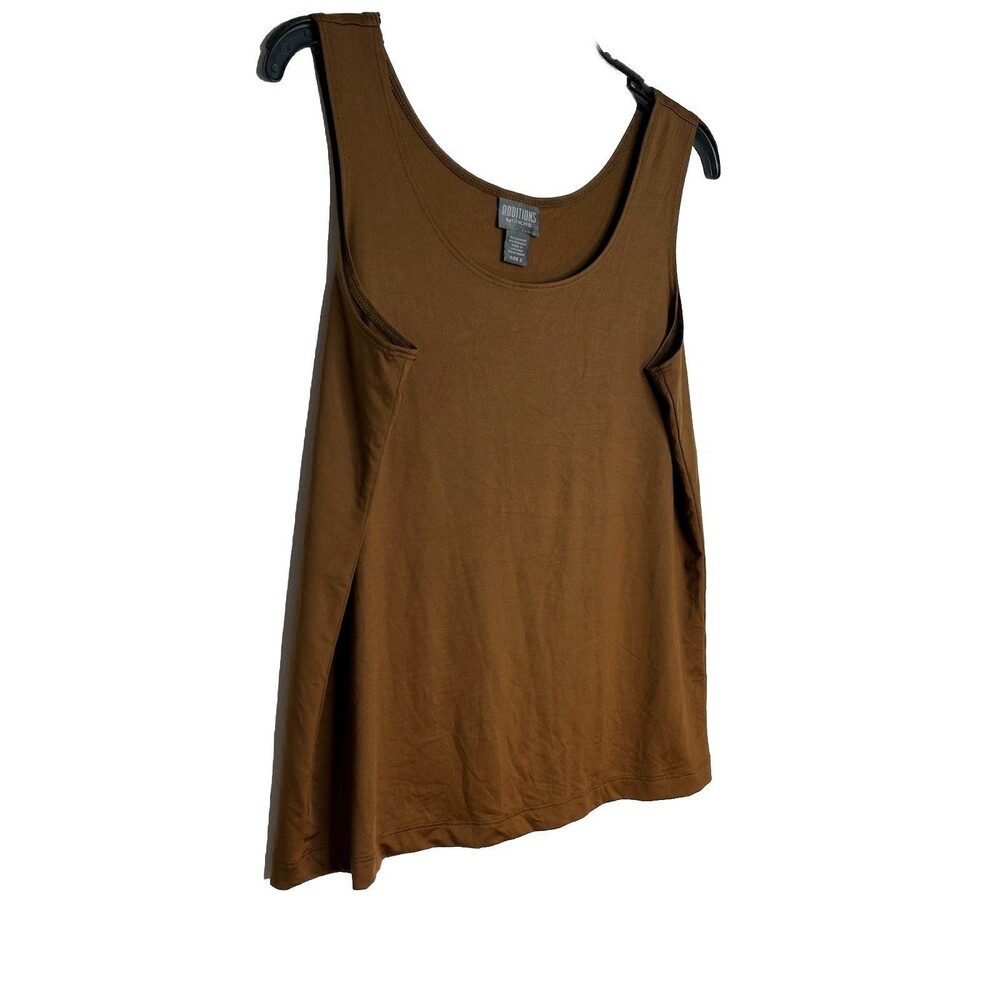 Chicos Cocoa Brown Shell Tank Layering Knit Top Blouse sz 2 / L (15)